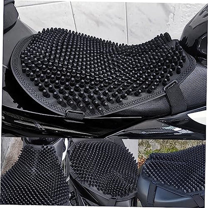 Non Skid Silicone Motorcycle Seat Cushion Thick Breathable Sunscreen Pad Shockproof Cooling Motorcycle Saddle Cover for Long Ride Comfort