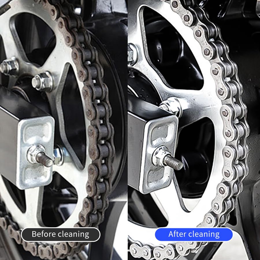 2 PCS Bike or Motorcycle Chain Washer,Grunge Brush Chain Degreaser for Bicycle Motorcycle Chain Brush, Universal Bicycle Chain Cleaning Brush Tool for Mountain Bike Heavy Duty Motorcycle ，(Blue，Black) - style: Set of 2