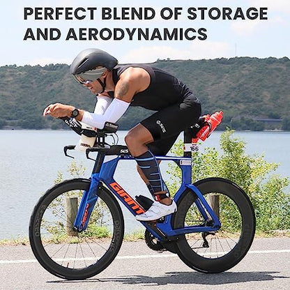 SLS3 Aero Top Tube Bike Bag - Small, Stable & Secure for TT and Triathlon Racing – Tri and Cycling Accessories - Premium Low Profile Design Reduces Drag - Custom Fit Bike Top Tube Bag