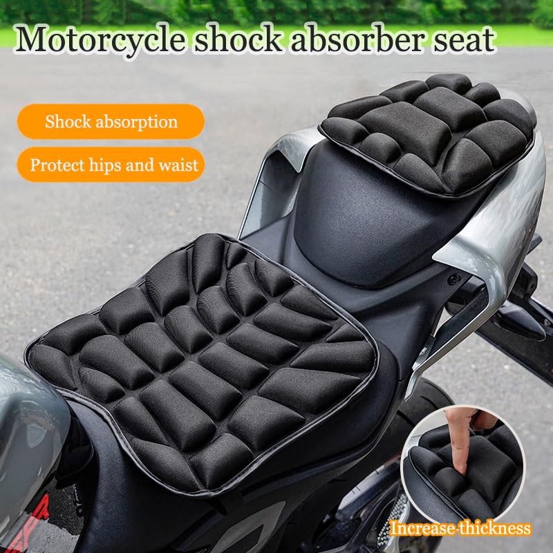 Motorcycle Seat Cushion for Yamaha TTR250/TW 200/TW200/TW200E/TZR 50/TZR Race Replica/TZR50, Gel Comfort Seat Cover with Breathable Pressure Relief Anti-Slip Shock Absorption Saddle Pads