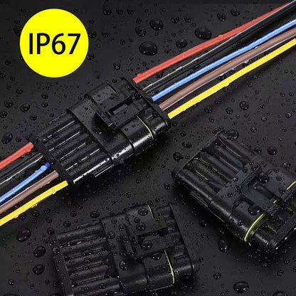 5Pin Connector,16AWG Way Car Waterproof Electrical Connector, Auto Electrical Wire Connectors Marine for Car, Truck, Boat, and Other Wire Connections.(5Pack) - size: 5pin connector--5pack