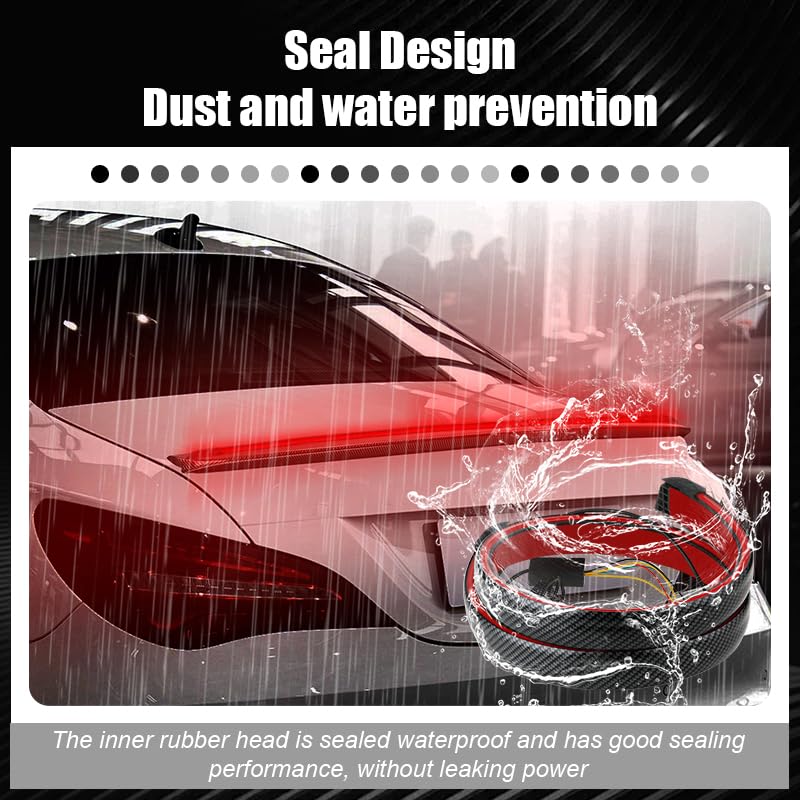 Car Taillight Turn Signal Strip Light, 47.24 in, 51.18 in, High Brightness, Red (47.24in) - size: 47.24in