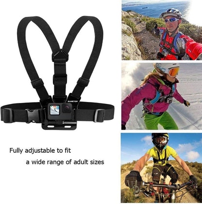 Chest Mount Strap Harness Chesty Body Mount Compatible with GoPro Hero 13, 12, 11, 10, 9, 8, 7, 6, 5, 4, Session, 3+, 3, 2, 1, Max, Hero (2018), AKASO, DJI Osmo Action Cameras