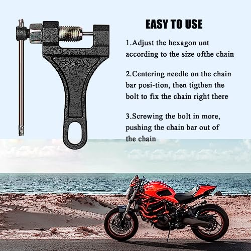 Chain Breaker #420 428 520 525 528 530 for Motorcycle Bicycle Dirt Pit Bike ATV Quad Go Kart Scooter Chain Break