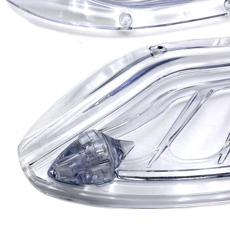 IZX fit for Harley Touring CVO Electra Street Glide Ultra Classic FLHX FLHTCSE Tri Glide Ultra Classic 96-13 Motorcycle Air Deflector Side Wing Windshield Fairing (Clear) - color: Clear