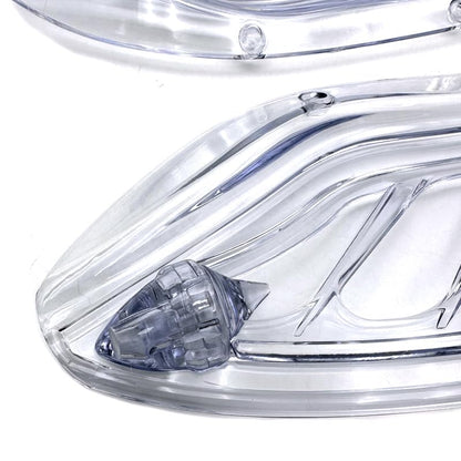 IZX fit for Harley Touring CVO Electra Street Glide Ultra Classic FLHX FLHTCSE Tri Glide Ultra Classic 96-13 Motorcycle Air Deflector Side Wing Windshield Fairing (Clear) - color: Clear