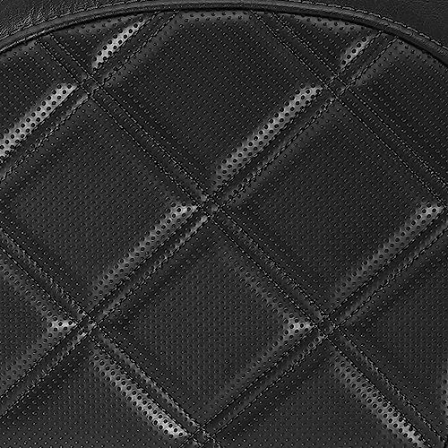 SLMOTO Motorcycle Rider Backrest Pad Driver Sissy Bar Pad For Harley Touring CVO Road King Street Glide Road Glide Electra Glide 2009-2023 Black Black - color: Rider Backrest Style B Black