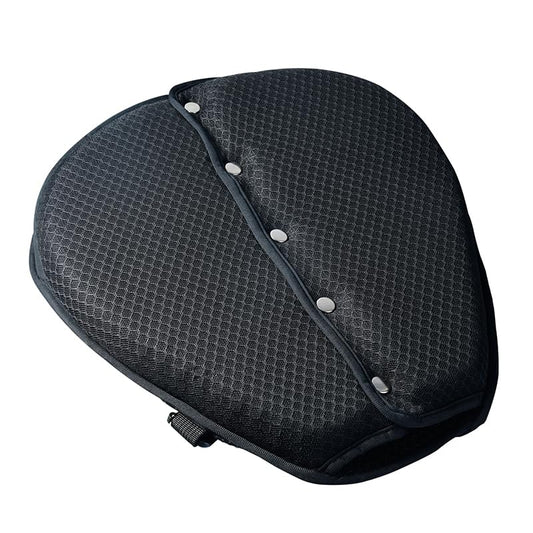 Large 3D Honeycomb Motorcycle Gel Seat Cushion - Foldable Pressure Relief & Breathable Pad with Anti-Slip Straps for Long Rides