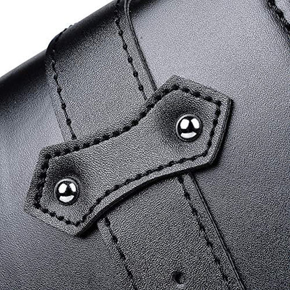 Motorcycle Black Left Side Solo Swing Arm Bag Saddlebag Compatible with Harley Sportster XL 883 1200 48 72 - size: Left Side with Side Storage
