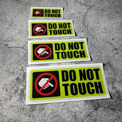 Warning DO NOT Touch Graphic Car Stickers Auto Winodow Tape Machine Workshop Caution Decals (4, D Green) - color: D Green