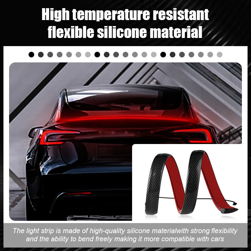 Car Taillight Turn Signal Strip Light, 47.24 in, 51.18 in, High Brightness, Red (47.24in) - size: 47.24in