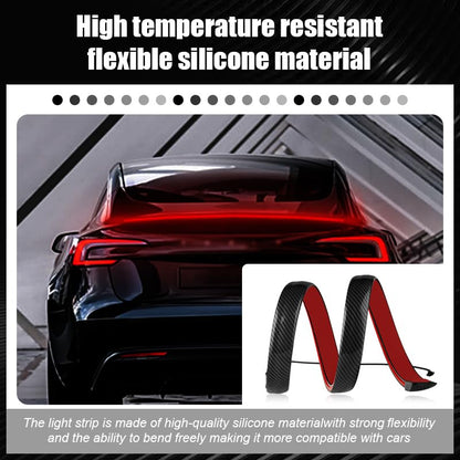 Car Taillight Turn Signal Strip Light, 47.24 in, 51.18 in, High Brightness, Red (51.18in) - size: 51.18in