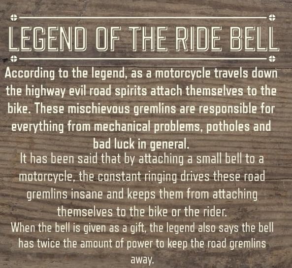 KMA Est. 2005 THE RIDE BELL Pot Leaf Gold w/FREE HANGER Biker Good Luck Motorcycle Charm Original Keychain