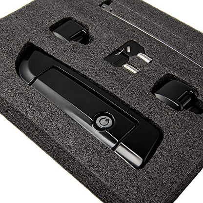 Moto Onfire Tour Trunk Pack Latch, Glossy Black, Hinges & Latch Kit for 2014+ Harley Razor/Chopped/King Luggage Pack Travel Trunk - color: Black $119