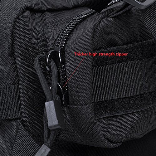 Seibertron Waterproof Large Capacity Molle Motorcycle Helmet Holder/Cycling Helmet Storage/Hiking Helmetcatch Bag/Backpack Also Fit Basketball Football Soccer Backpack Black - color: Black