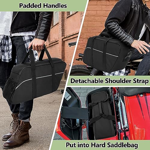 HODRANT Motorcycle Saddlebag Cooler, Leakproof Side Bag Liner Compatible With Harley Davidson 1993-2022 Touring Hard Saddlebag, Waterproof Insert Organizer, 1 Bag