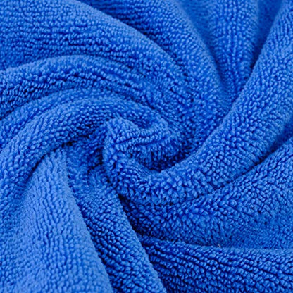 POLYTE Microfiber Cleaning Towel Ultrasonic Cut Edgeless (16x16, 24 Pack, Premium, Blue,Gray,Yellow) - color: Blue,gray,yellow