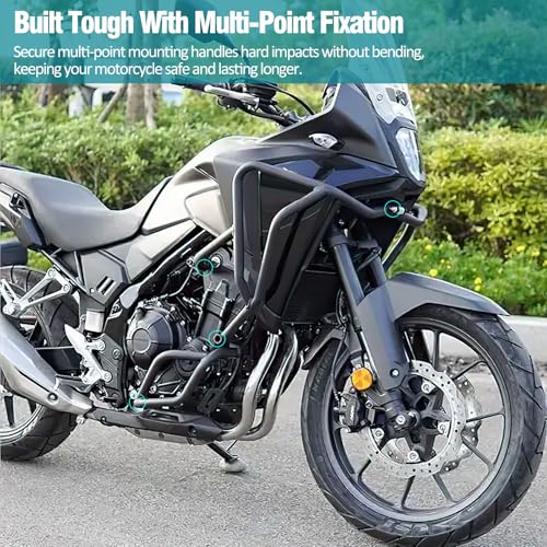 Highway Crash Bar Engine Guard Bumper Protector for Honda NX400 NX500 2024 2025 2026 NX 400 500 Motorcycle Frame Falling Protection Accessories (Upper and Lower)