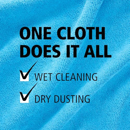 Rubbermaid Commercial Products HYGEN r-40 Recycled Microfiber Cloths, 16"" X 16"" Blue, 24-Pack, Durable, Lint-Free, Wet-Dry Cleaning for Home, Applianes, Cars, Custodial Spaces, Housekeeping, Glass - color: Blue, size: 16 In x 16 In