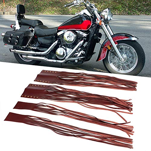 Motorcycle Tassels, Qiilu Universal Hand Grips Tassel Fringe Wrap Cover Motorcycle Brake Clutch Lever Streamer 7/8in 1in Fit for (Claret-red) - color: claret-red