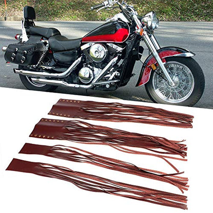 Motorcycle Tassels, Qiilu Universal Hand Grips Tassel Fringe Wrap Cover Motorcycle Brake Clutch Lever Streamer 7/8in 1in Fit for (Claret-red) - color: claret-red