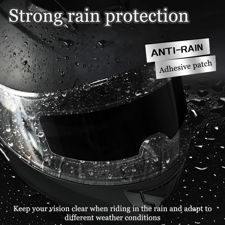 4Pcs Helmet Visor Anti-Fog Film & Rainproof Film for Scorpion EXO EXO-AT960 AT960 Carbon 2023-2025, Clear Anti Fog Insert for Helmets Prevents Fogging and Water Drops Clear View,A - size: A