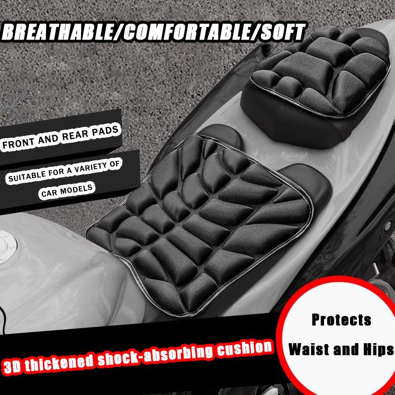 Motorcycle Seat Cushion for Kawasaki KLR 650 1987-2024, Anti-Vibration & Breathable Pressure Relief Seat Pad Comfortable Motorbike Seat Cushion Long Ride Relief