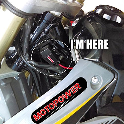 MOTOPOWER MP0609A 3.1Amp Motorcycle USB Port Kit SAE to USB Adapter On Motorcycle - color: Red, Black