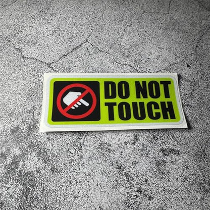 Warning DO NOT Touch Graphic Car Stickers Auto Winodow Tape Machine Workshop Caution Decals (4, D Green) - color: D Green