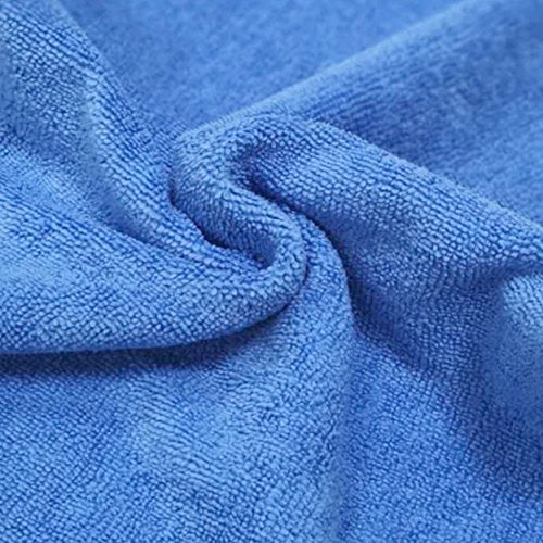 POLYTE Microfiber Cleaning Cloth Ultrasonic Cut Edgeless, 14 x 14 in (36 Pack, Blue,Green,Yellow)