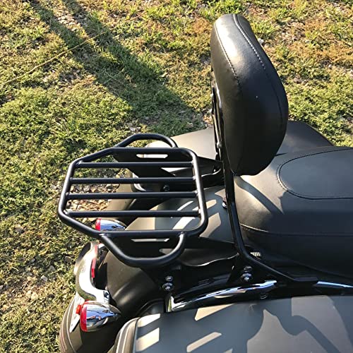 XFMT Motorcycle King Detachable Two-Up Luggage Rack for Harley Touring Road King Street Glide Road Glide Electra Glide 2009-Later, Flat Black - color: Harp-Shape Luggage Rack-Matte Black