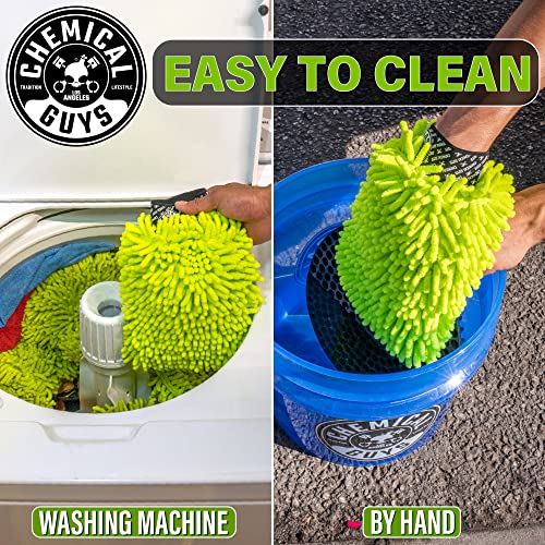 Chemical Guys Chenille Premium Scratch-Free Microfiber Wash Mitt for Car Washing - Lime Green,Ultra-Soft Car Wash Glove,Swirl-Free Finish,Safe for Trucks,SUVs,Motorcycles,and More,(Pack of 12) - size: Regular (Pack of 12)