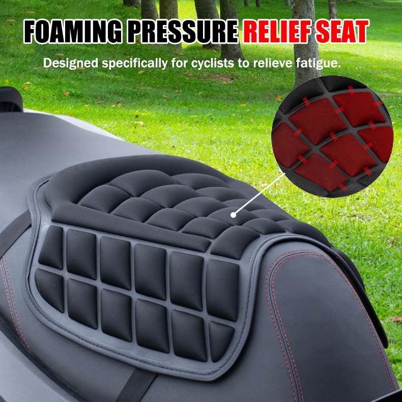 Motorcycle Seat Cushion for Yamaha XT 250 1980-2024, Gel Seat Pad with Breathable Cover, Long Distance Riding Comfort Vibration Reduction