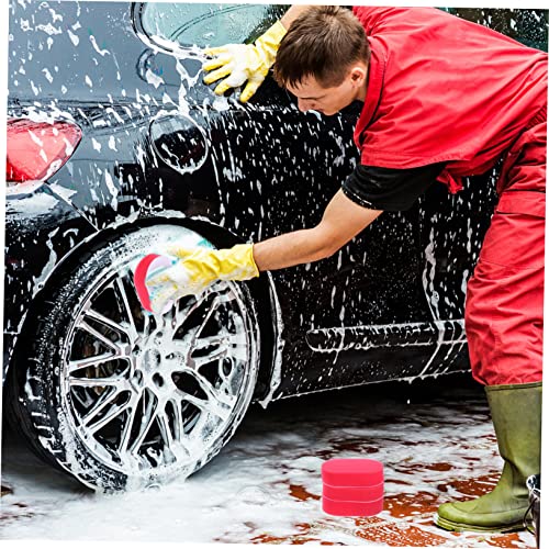 Alipis 5pcs Set Wax Applicator Set with Sponge Brush Heads Handle Efficient Tire Dressing Tool for Cars Trucks and Motorcycles Easy to Use Replaceable Waxing Applicator