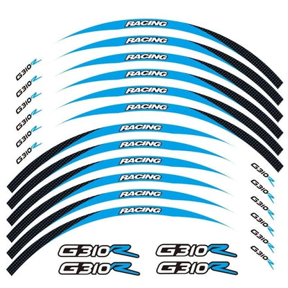 Motorcycle Rim Reflective Tape Sticker 17inch Wheel Stripes Decals Compatible with BMW G310R (D) - color: D