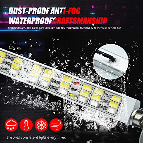 Rear License Plate Frame LED Light Bar - 7.41 Inch 45x5630SMD Chips White & Red for Cars SUVs Trucks RVs - All-in-One With Brake Lights - 1-Pack