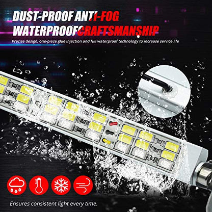 Rear License Plate Frame LED Light Bar - 7.41 Inch 45x5630SMD Chips White & Red for Cars SUVs Trucks RVs - All-in-One With Brake Lights - 1-Pack