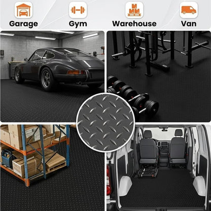 ALTRUISTIC Custom Size Garage Floor Mat 2.530mm Thickened Parking Mat,Non Slip PVC Floor Protector for Under Car,Golf Cart,Motorcycle Mat,Large SUVs,MPV, Pickup Truck,Water/Stain Resistant，Black - size: 4FT X 10FT
