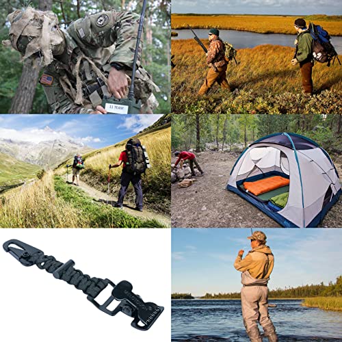 MELOTOUGH Tactical Glove Clip Holder Work Glove Holder Clip for Tactical Backpack, Tool Belt - color: Alligator Clip With Fire Starter Black