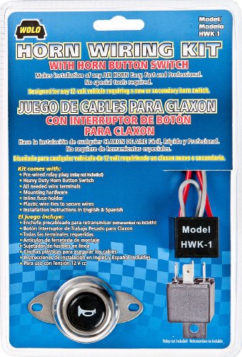 Wolo (HWK-1) Air Horn Wiring Kit with Horn Button Switch - style: Horn Wiring Kit with Horn Button
