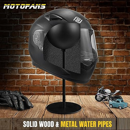 motofans® Helmet Stand Metal, Rotation Metal Stand Desktop Hanger Rack Helmet Stand Display for Motocycle Helmet, Caps,Hat, and Rugby Helmet - color: 2pack