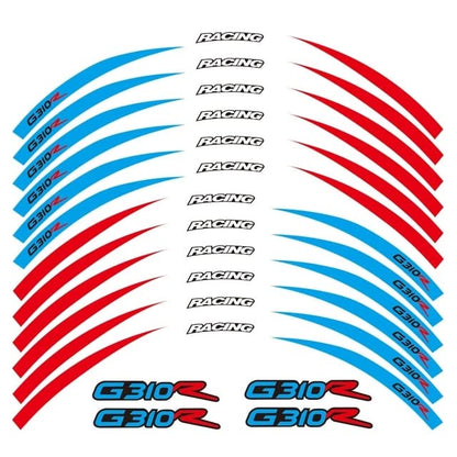 Motorcycle Rim Reflective Tape Sticker 17inch Wheel Stripes Decals Compatible with BMW G310R (B) - color: B