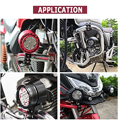 Fork Clamp Motorcycle Light Mount fit 0.7" to 2.05" Roll Cage,Adjustable Bicycle Motorcycle Headlight Bracket Car Bull Bar Holder Offroad Tube Clamps Mounting Brackets for LED Work Lights