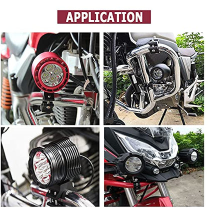 Fork Clamp Motorcycle Light Mount fit 0.7" to 2.05" Roll Cage,Adjustable Bicycle Motorcycle Headlight Bracket Car Bull Bar Holder Offroad Tube Clamps Mounting Brackets for LED Work Lights