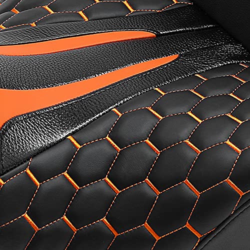SLMOTO Gel 2 Up Rider Driver&Passenger Seat Fit for Harley Touring Road King Glide Street Glide Electra Glide 2009-2023 Orange - color: Gel Style A Orange