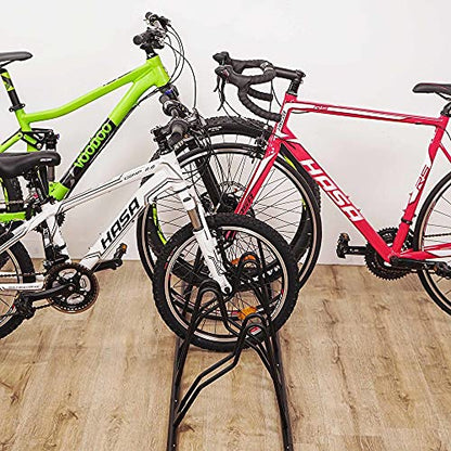 CyclingDeal Bicycle Floor Parking Rack Stand - for Mountain MTB Road Bike - Indoor Home Garage Storage - Classic 5 Bikes - size: 5 Bikes, style: Classic