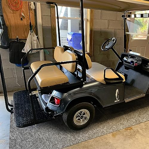 10L0L Golf Cart Premium Garage Floor Mat-Waterproof Anti-Slip Thickened Mat for Golf Cart Motorcycle Mower ATV UTV Parking Mat-106in x 59in - color: Gray