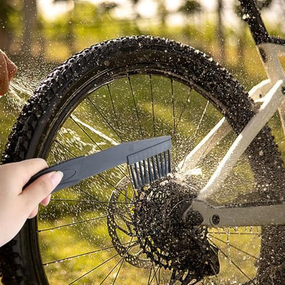 JONMON Bike Cleaning Tools 6 Pieces Set - Bicycle Cleaner Include Chain Scrubber and Cleaning Brush for Drivetrain, Gear, Cassette and Sprockets, Suitable for Mountain/MT/Road/BMX Bike