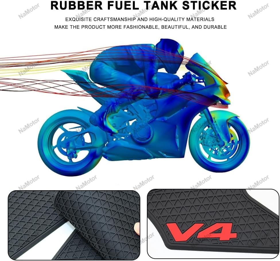 Motorcycle Tank Pads Rubber Protection Adhesive Non-Slip Side Tank Pad For Panigale V4 2025