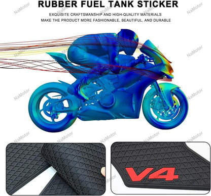 Motorcycle Tank Pads Rubber Protection Adhesive Non-Slip Side Tank Pad For Panigale V4 2025